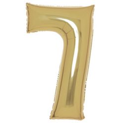 Numere White Gold Baloane de folie aurii cifra 7 88 cm