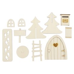   Crăciun Winter Woodland Set de decorațiuni din lemn Winter Woodland