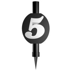   La mulți ani Black Scânteietoare de tort numărul 5 negru 12 cm
