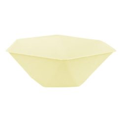   Colorat Vert Decor Farfurie adâncă hexagonală galbenă set de 6 bucăți 15,8 cm