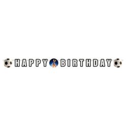Fotbal Kick It Semn de hârtie Happy Birthday 180 cm