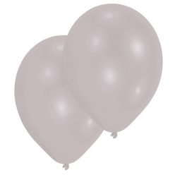   Colorat Metallic Silver Balon argintiu, 10 buc 11 inch (27,5 cm)