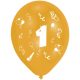 La mulți ani Ribbon Happy Birthday 1 balon, set de 8 bucăți 10 inch (25,4cm)