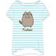 Pusheen Striped cămașă de noapte scurtă pentru femei XS