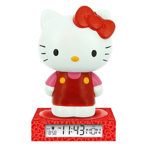 Hello Kitty Red Lampa de noapte 3D și ceas deșteptător