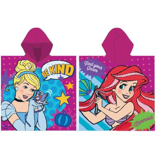 Prințesele Disney Poncho-prosop Story pentru plajă 55x110 cm (Uscare rapidă)