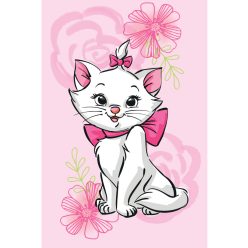Disney Marie Pink Flower pătură de fleece 100x150cm