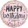 La mulți ani Pink Confetti Mini balon din folie Happy Birthday 19 cm (WP)