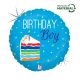 La mulți ani Cake Boy Holo Balon folie Happy Birthday 46 cm