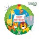 La mulți ani Jungle Animals Holo Balon din folie Happy Birthday 46 cm