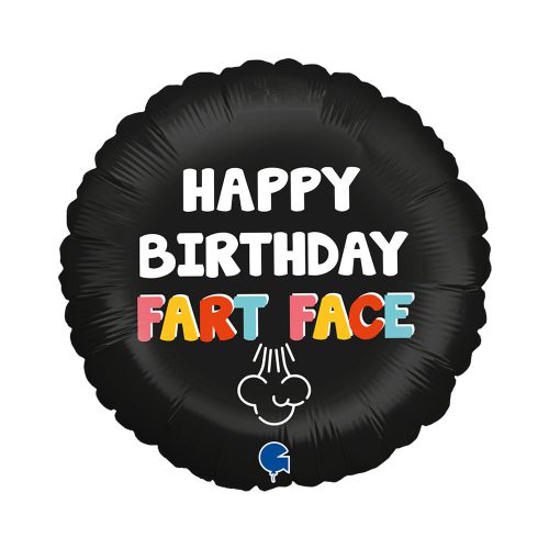 La mulți ani Fart Face Happy Birthday balon din folie 46 cm