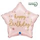 La mulți ani Pink Star Balon folie Happy Birthday 46 cm