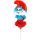 Strumfii Papa mini balon din folie 35 cm (WP)