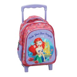   Prințesele Disney Ariel Fairytale rucsac cu rotile pentru grădiniță, geantă de 30 cm