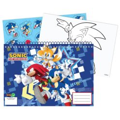   Sonic Ariciul Rush Caiet de schițe A/4 spiralat cu 40 de foi și autocolante