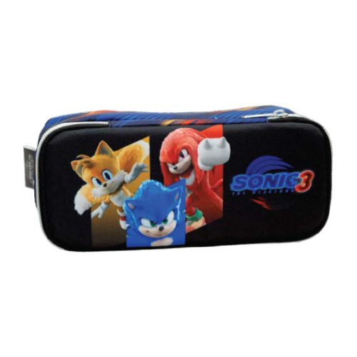 Sonic Ariciul Brawn Penar cu 2 compartimente 26 cm