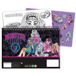  Monster High Crew Caiet de schițe spiralat A/4 cu 40 de pagini și autocolante