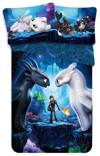 Cum să-ți dresezi dragonul Cave husa de pat 140×200cm, 70×90 cm