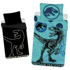   Jurassic World Dinosaur Tracker Set de Lenjerie de Pat Fosforescent 140×200 cm, 70x90 cm