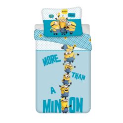   Minionii Blue set de lenjerie de pat 140×200cm, 70×90 cm microfibră