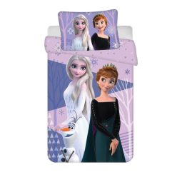   Disney Regatul de gheață Purple  lenjerie pentru copii 100x135 cm, 40x60 cm