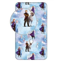   Disney Regatul de gheață Blue Winter cearșaf cu elastic 90x200 cm