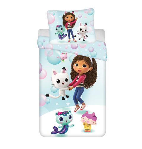 Gabby's Dollhouse Bubbles Set lenjerie de pat 140×200 cm, 65×65 cm microfibră