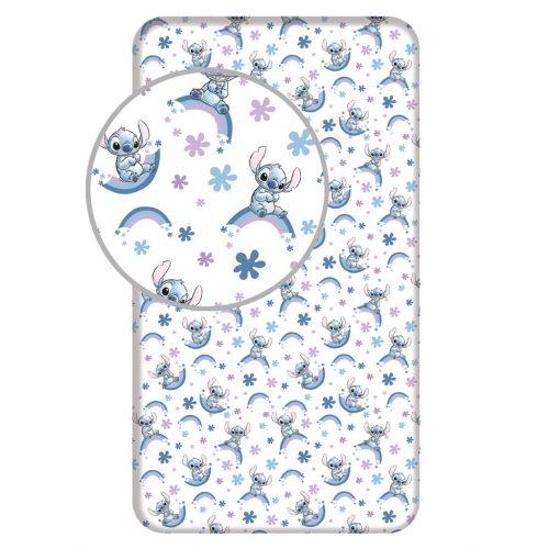 Disney Lilo și Stitch Rainbow cearșaf cu elastic 90x200 cm