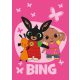 Bing Pink Butterflies pătură polar fleece 100x150cm