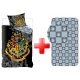 Harry Potter Houses set de lenjerie de pat cu cearșaf elastic