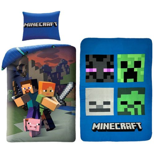 Minecraft Set pilotă și pătură polară Steve and Alex
