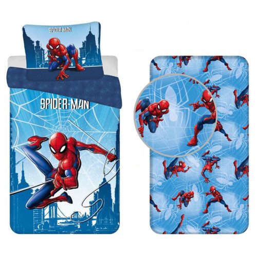 Omul Păianjen Guardians  Set de lenjerie de pat Skyline cu cearșaf elastic