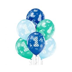   La mulți ani Boy Primul balon de aniversare, 6 buc 12 inch (30cm)