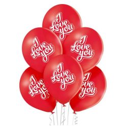 Iubire I Love You Red balon, 6 bucăți 12 inch (30 cm)