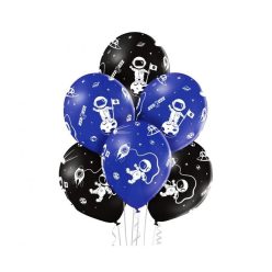Astronaut Planet balon, set 6 bucăți 12 inch (30cm)