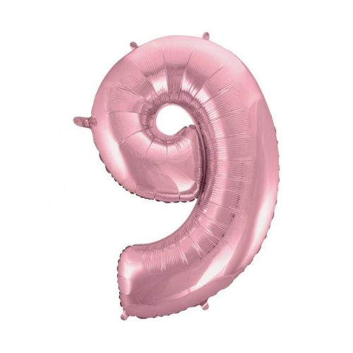 Numere Roz deschis, Balon folie 9, 92 cm