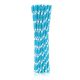 Colorat Blue Polka Dots Paie din hârtie albastră 24 buc
