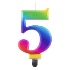 Numere Galaxy Lumânare aniversară colorată numărul 5