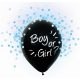 Party Boy or Girl, Baloane umplute cu confetti albastre, set de 4 bucăți, 12 inch (30 cm)