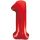 Numere Red Balon din folie numărul 1 roșu 85 cm