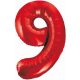 Numere Red Balon din folie roșie numărul 9 de 85 cm