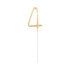 Numere Gold Artificiu aurie numărul 4 17 cm