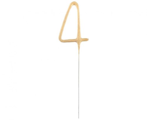 Numere Gold Artificiu aurie numărul 4 17 cm