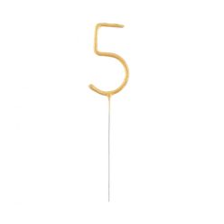 Numere Gold Scânteietoare Aurie Numărul 5, 17 cm