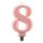 Numere Metallic Lumânare de tort Rose Gold numărul 8