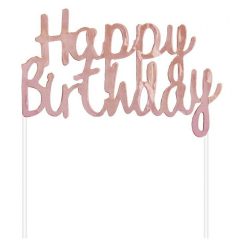 La mulți ani Rose Gold Decorațiune tort Happy Birthday