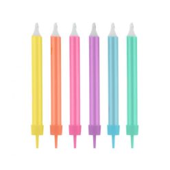 Colorat Jumbo Neon lumânare tort, set lumânări 12 buc