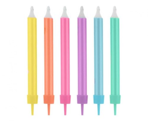 Colorat Jumbo Neon lumânare tort, set lumânări 12 buc