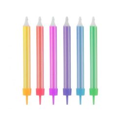 Colorat Jumbo Colourful set lumânări pentru tort, 12 buc