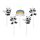 Animale Cute Lumânare de tort panda, set de lumânări 5 buc